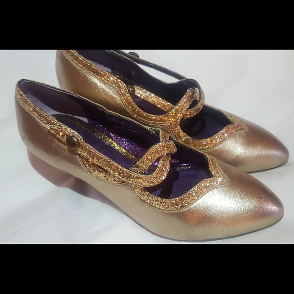 Poetic License gold dorothys dream shoes glitter Size 8 - Picture 11 of 11